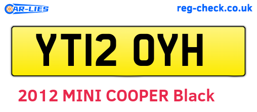 YT12OYH are the vehicle registration plates.