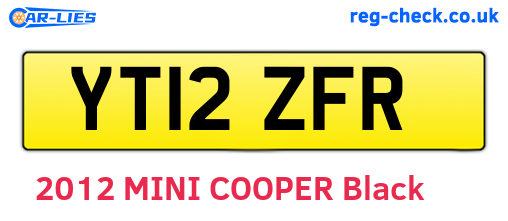 YT12ZFR are the vehicle registration plates.