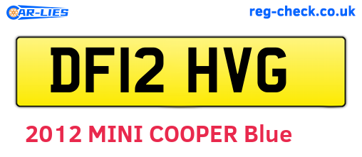 DF12HVG are the vehicle registration plates.