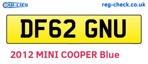 DF62GNU are the vehicle registration plates.