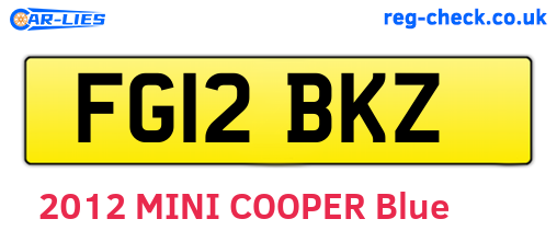 FG12BKZ are the vehicle registration plates.