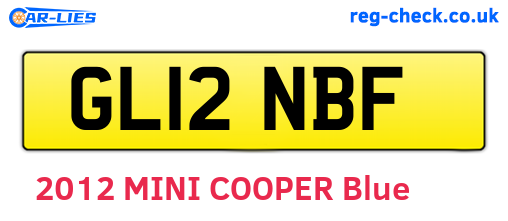 GL12NBF are the vehicle registration plates.