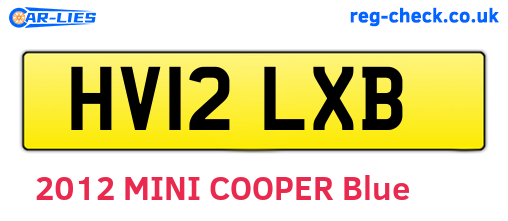 HV12LXB are the vehicle registration plates.