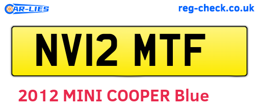 NV12MTF are the vehicle registration plates.