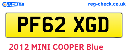 PF62XGD are the vehicle registration plates.
