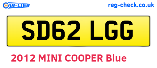 SD62LGG are the vehicle registration plates.