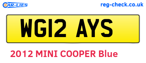 WG12AYS are the vehicle registration plates.