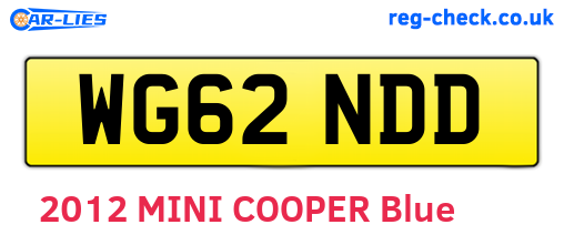 WG62NDD are the vehicle registration plates.