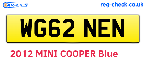 WG62NEN are the vehicle registration plates.