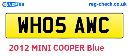 WH05AWC are the vehicle registration plates.