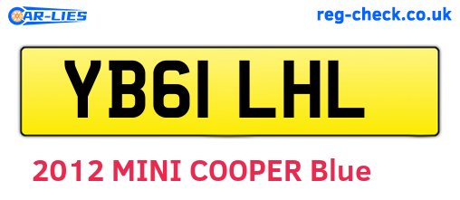 YB61LHL are the vehicle registration plates.