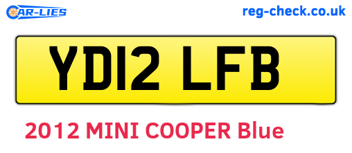 YD12LFB are the vehicle registration plates.