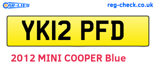 YK12PFD are the vehicle registration plates.