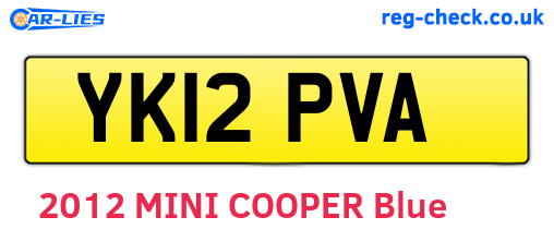 YK12PVA are the vehicle registration plates.