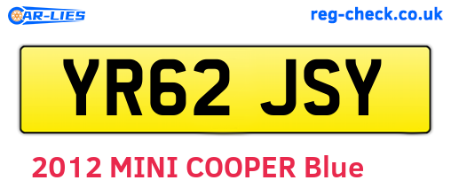 YR62JSY are the vehicle registration plates.