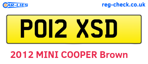PO12XSD are the vehicle registration plates.