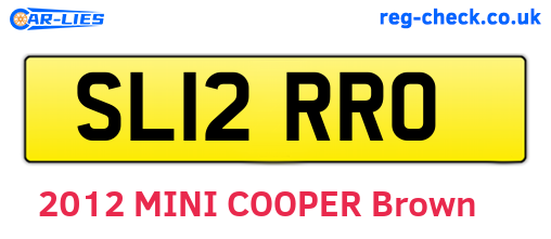 SL12RRO are the vehicle registration plates.