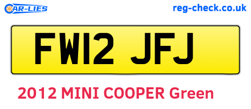FW12JFJ are the vehicle registration plates.
