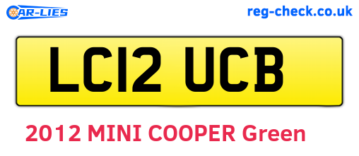 LC12UCB are the vehicle registration plates.