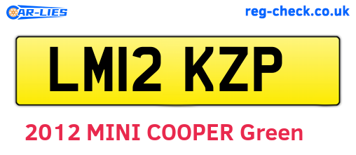 LM12KZP are the vehicle registration plates.