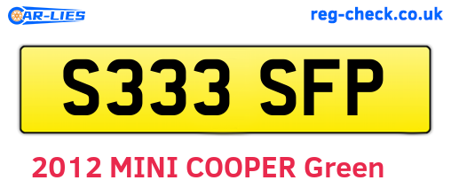 S333SFP are the vehicle registration plates.