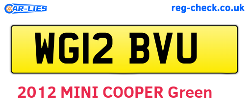 WG12BVU are the vehicle registration plates.