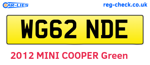 WG62NDE are the vehicle registration plates.