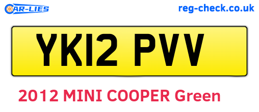 YK12PVV are the vehicle registration plates.