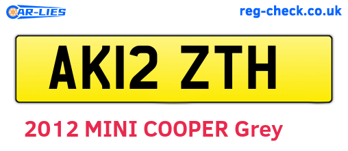 AK12ZTH are the vehicle registration plates.