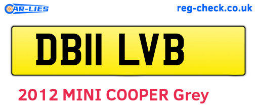 DB11LVB are the vehicle registration plates.