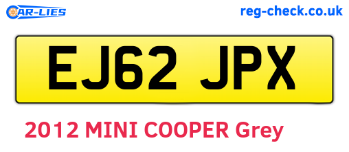 EJ62JPX are the vehicle registration plates.