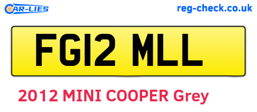 FG12MLL are the vehicle registration plates.