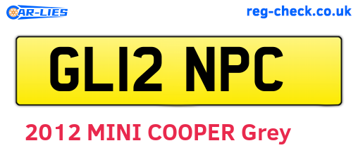 GL12NPC are the vehicle registration plates.