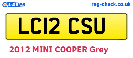 LC12CSU are the vehicle registration plates.
