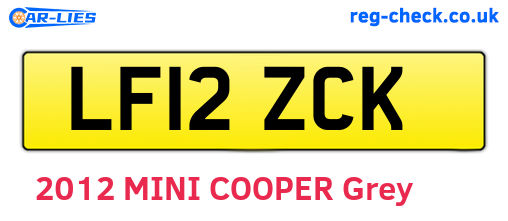 LF12ZCK are the vehicle registration plates.