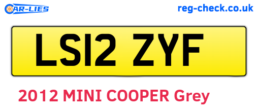LS12ZYF are the vehicle registration plates.