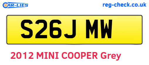 S26JMW are the vehicle registration plates.
