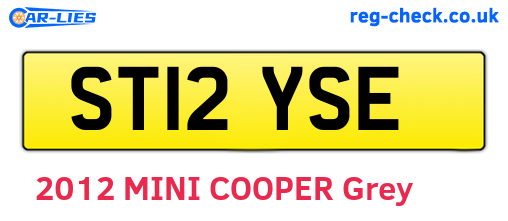 ST12YSE are the vehicle registration plates.