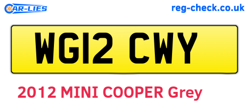 WG12CWY are the vehicle registration plates.