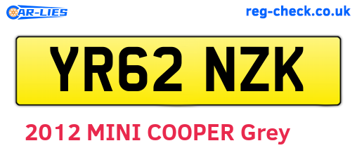 YR62NZK are the vehicle registration plates.