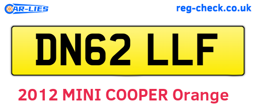 DN62LLF are the vehicle registration plates.
