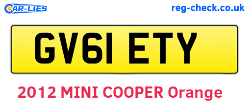 GV61ETY are the vehicle registration plates.