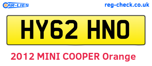 HY62HNO are the vehicle registration plates.
