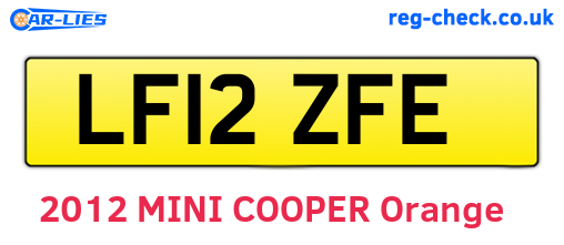 LF12ZFE are the vehicle registration plates.