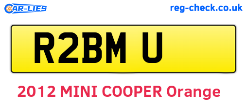 R2BMU are the vehicle registration plates.