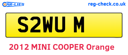 S2WUM are the vehicle registration plates.