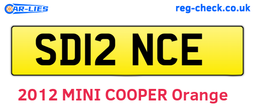 SD12NCE are the vehicle registration plates.