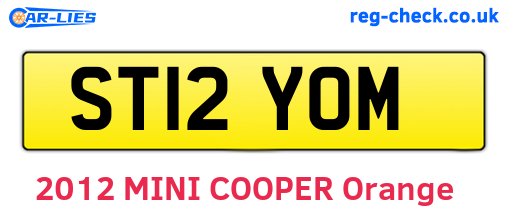 ST12YOM are the vehicle registration plates.