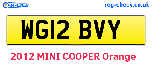 WG12BVY are the vehicle registration plates.