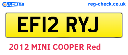 EF12RYJ are the vehicle registration plates.